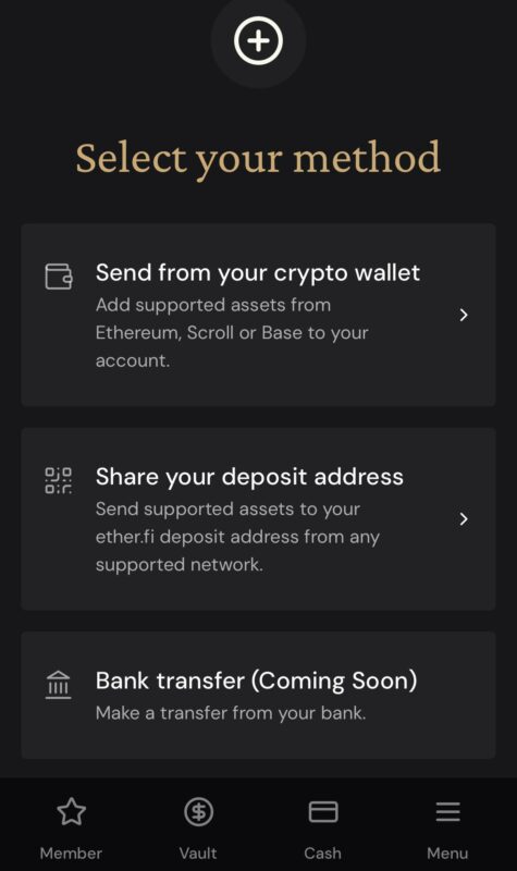 Ether.fi card 入金