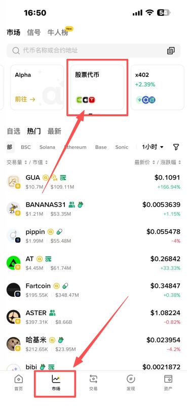 币安钱包使用链上股票（币安中国版叫股票代币）购买股票