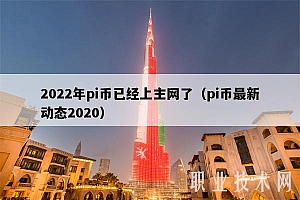 2022年pi币已经上主网了(pi币最新动态2020)