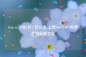 Gate.io 23年3月27日公告 上线JOE/USDT永续合约实盘交易