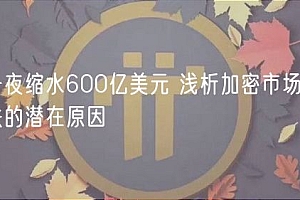 一夜缩水600亿美元 浅析加密市场下跌的潜在原因