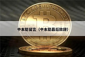 中本聪留言(中本聪最后致辞)