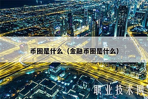 币圈是什么(金融币圈是什么)