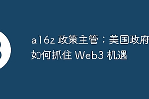 a16z 政策主管:美国政府应如何抓住 Web3 机遇