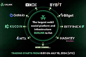 UXLINK币将于新加坡时间7月18日下午4点上线币安等8家交易平台