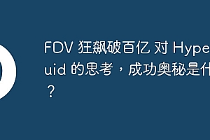 FDV 狂飙破百亿 对 Hyperliquid 的思考,成功奥秘是什么?