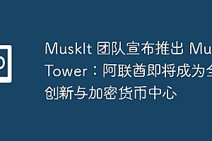 MuskIt 团队宣布推出 Musk Tower:阿联酋即将成为全球创新与加密货币中心