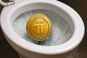 PI硬币(PIUSDT)在1小时图表上显示看跌旗图案