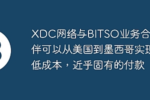 XDC网络与BITSO业务合作伙伴可以从美国到墨西哥实现低成本,近乎固有的付款