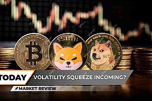 比特币(BTC)价格在指数移动平均值之间挤压,因为shiba inu(shib)向50 EMA电阻爬行