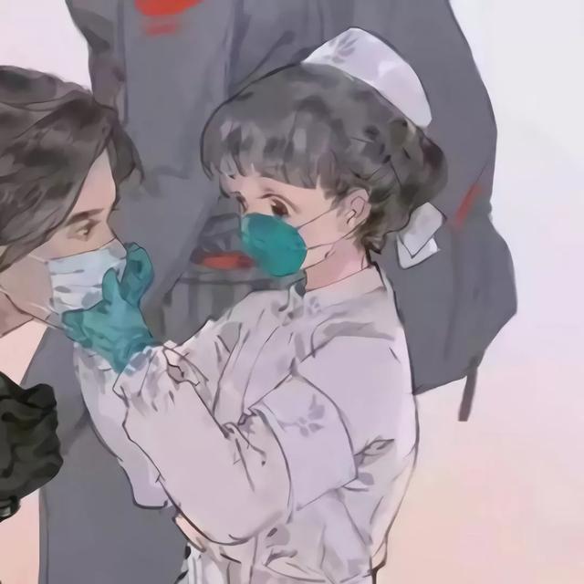 口罩情侣头像一左一右动漫