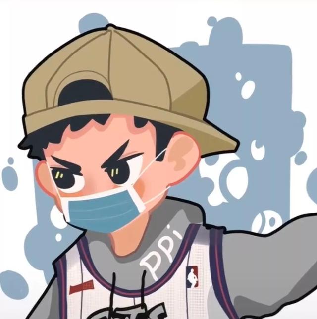 口罩情侣头像一左一右动漫