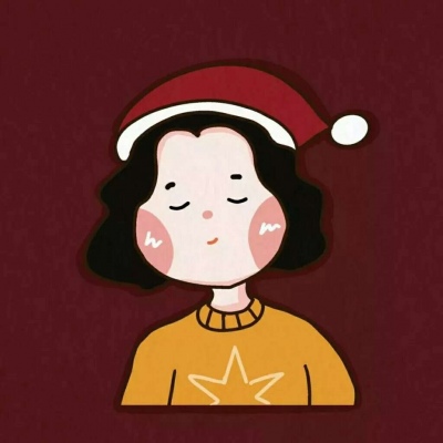 圣诞帽卡通情侣头像