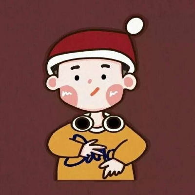 圣诞帽卡通情侣头像