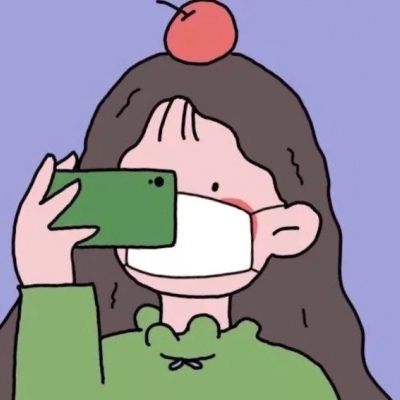 口罩情侣头像卡通一对 适合情侣的微信戴口罩头像