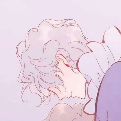 唯美意境情侣卡通头像 朦胧男女一人一张卡通情侣头像