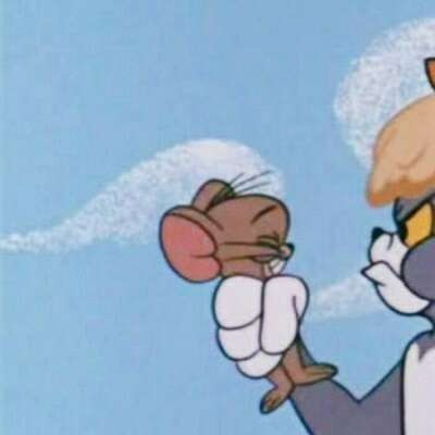 搞笑可爱猫和老鼠情头一左一右