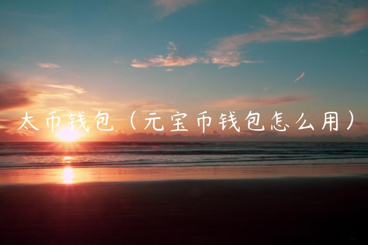 太币钱包（元宝币钱包怎么用）-第1张图片-欧意交易所