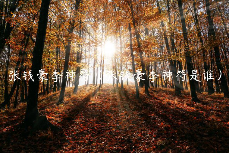 张钱豪李神符（张钱豪李神符是谁）-第1张图片-欧意交易所