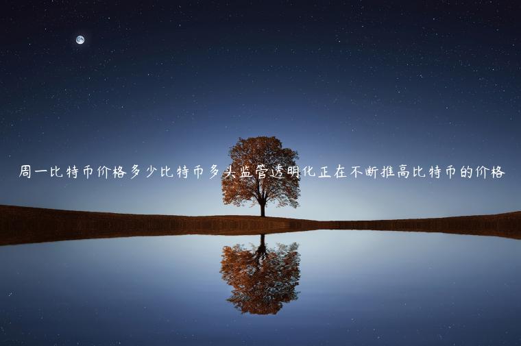 周一比特币价格多少比特币多头监管透明化正在不断推高比特币的价格-第1张图片-欧意交易所