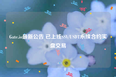 Gate.io最新公告 已上线SSV/USDT永续合约实盘交易-第1张图片-欧意交易所