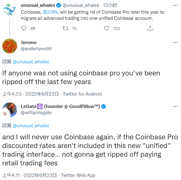 加密货币交易所Coinbase计划2022年底前终止专业版服务-第2张图片-欧意交易所