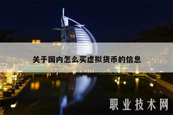 关于国内怎么买虚拟货币的信息-第1张图片-欧意交易所