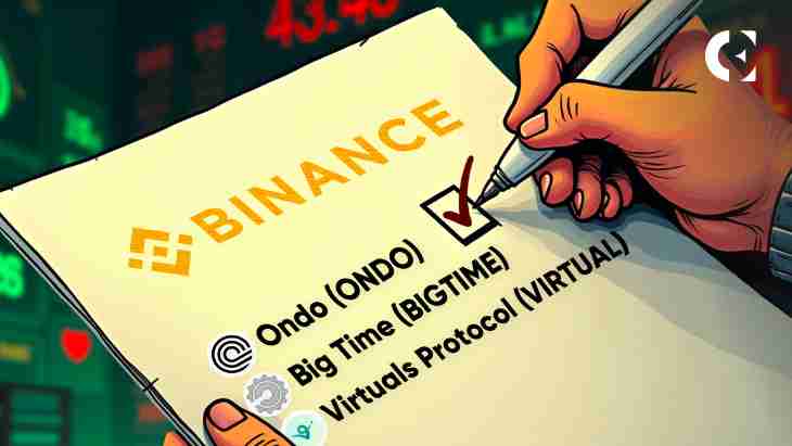Ondo，Bigtime和Virtual现在可用于Binance的现货交易