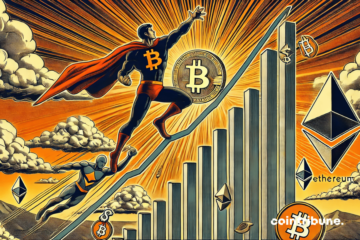 比特币在实现的市值中将其领先于以太坊的领先优势增加了85％