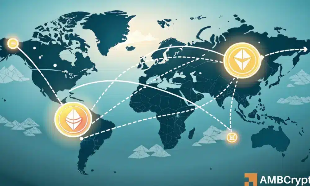 一波资本从以太坊（ETH）流出，进入TRON [TRX]