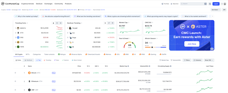 币种换算功能最全的行情网站推荐 实时计算BTC/ETH价值 - php中文网