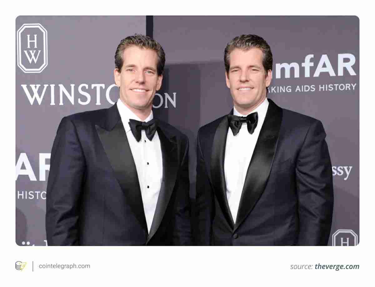 喜报：比特币（BTC）将涨至100万美元？Gemini的Winklevoss兄弟为何称其为“黄金2.0”