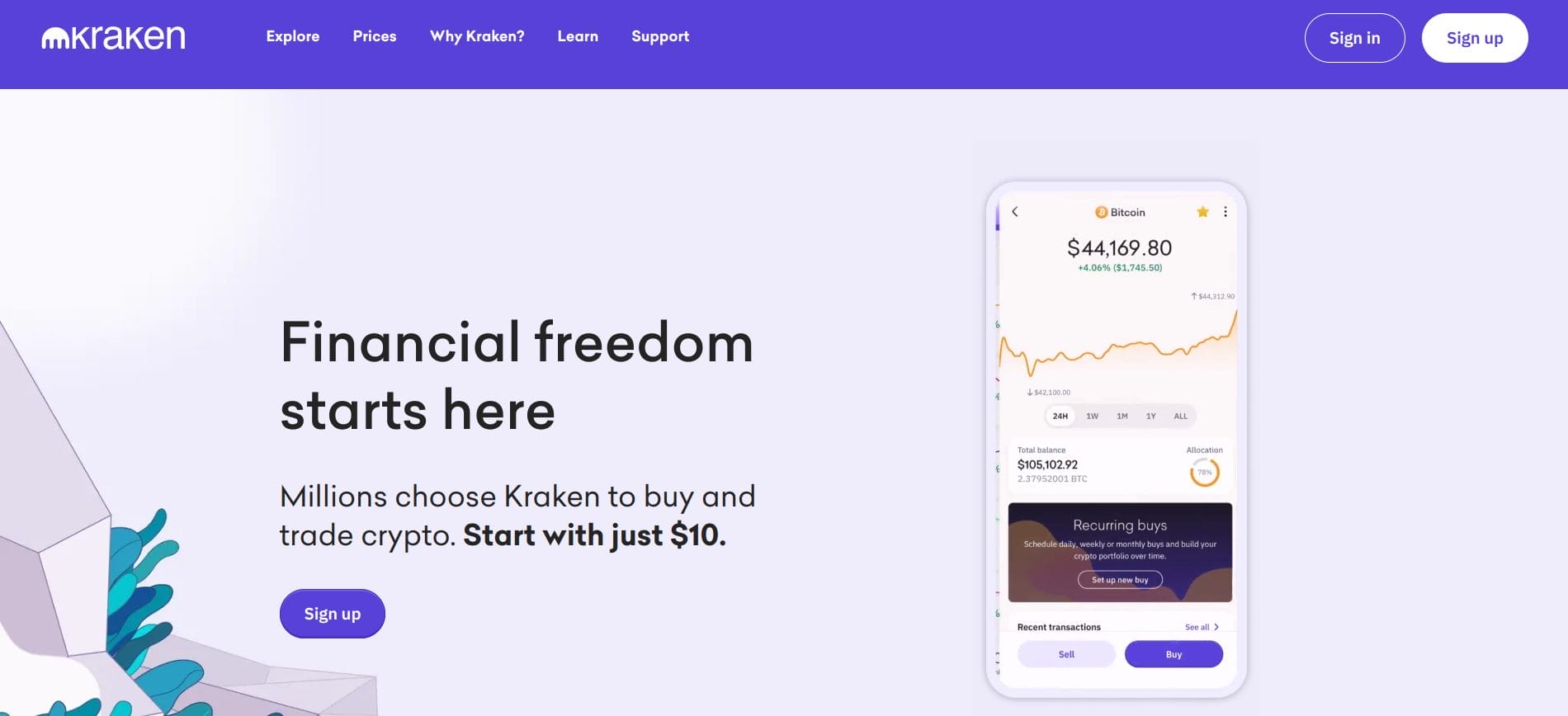 Kraken — 经验丰富的加密货币交易者最佳选择