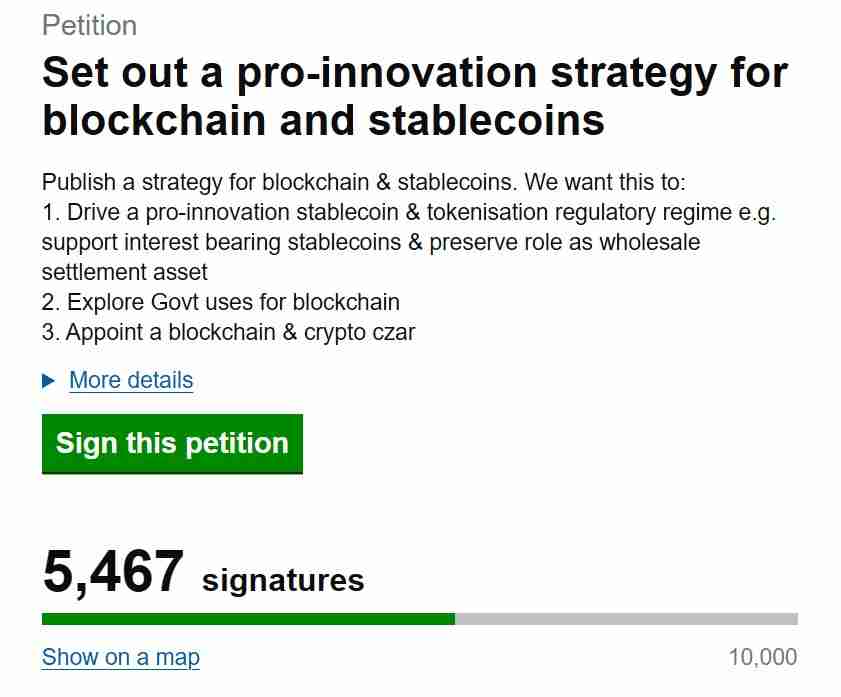 英国区块链创新请 愿书在Coinbase推动下获得关注