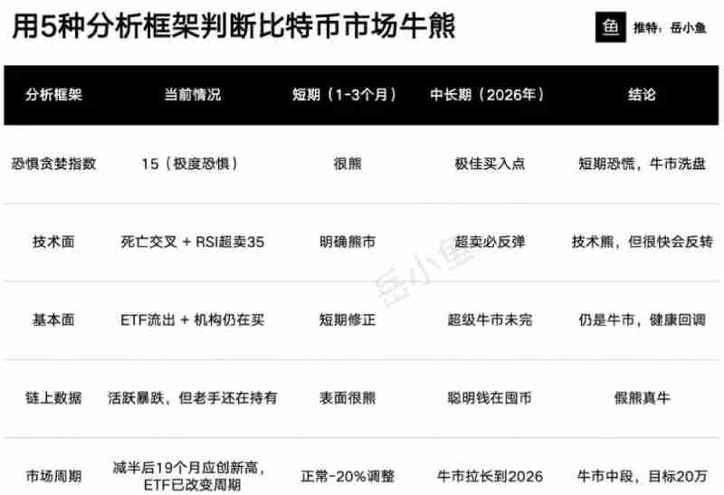 比特币暴跌30%,真的进入熊市了吗?用5种分析框架综合评估