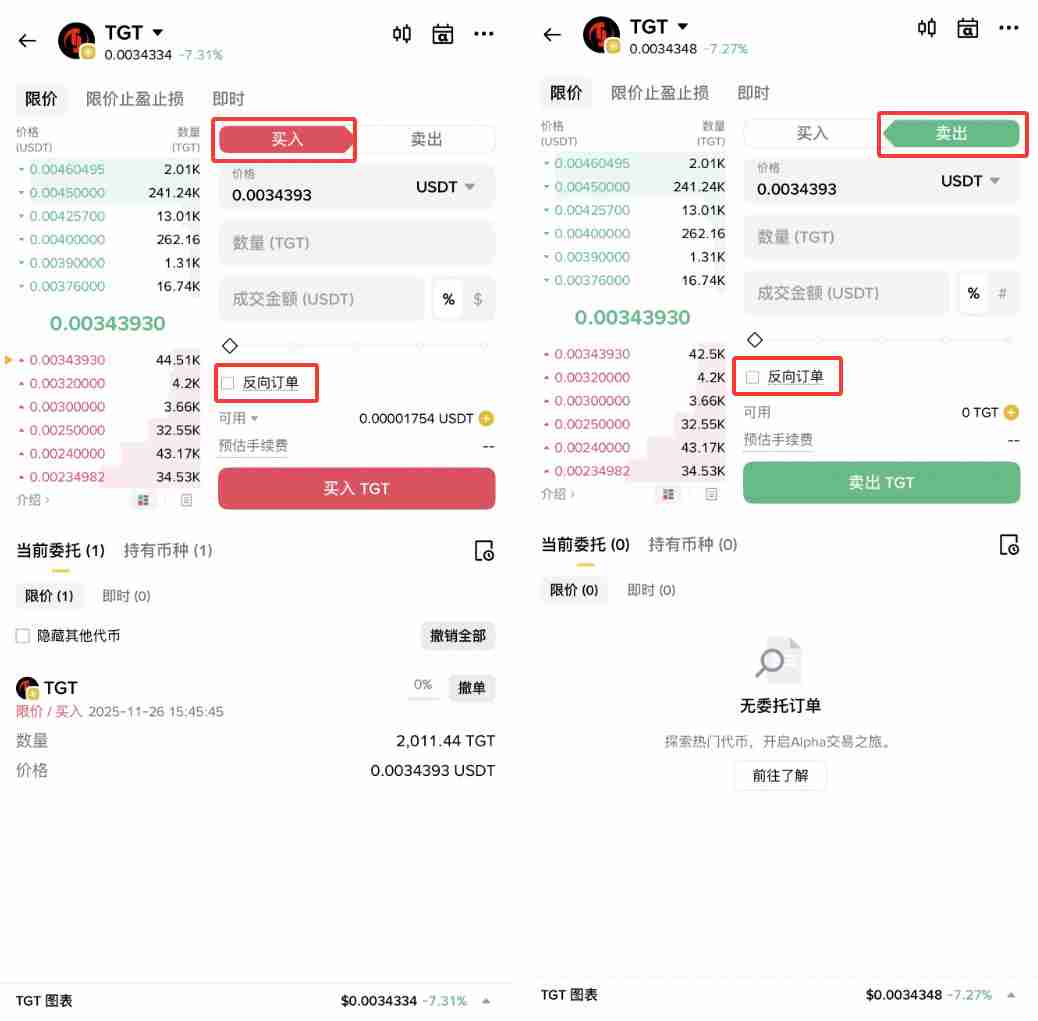 币安Alpha代币的反向订单是什么？如何下币安Alpha反向订单？